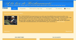 Desktop Screenshot of alaluzdekrishnamurti.com