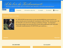 Tablet Screenshot of alaluzdekrishnamurti.com